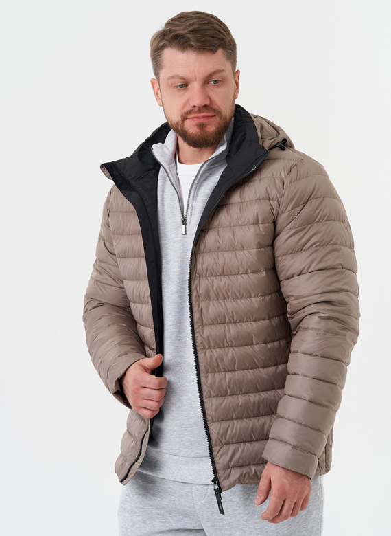 Стеганая куртка с капюшоном