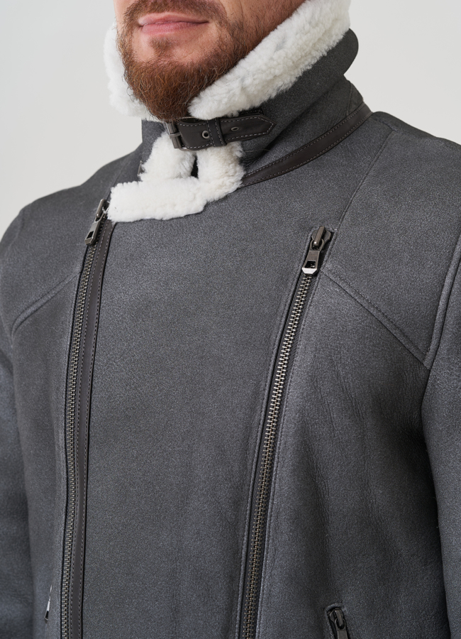 Дубленка мужская  модель № 81628 универмаг малина