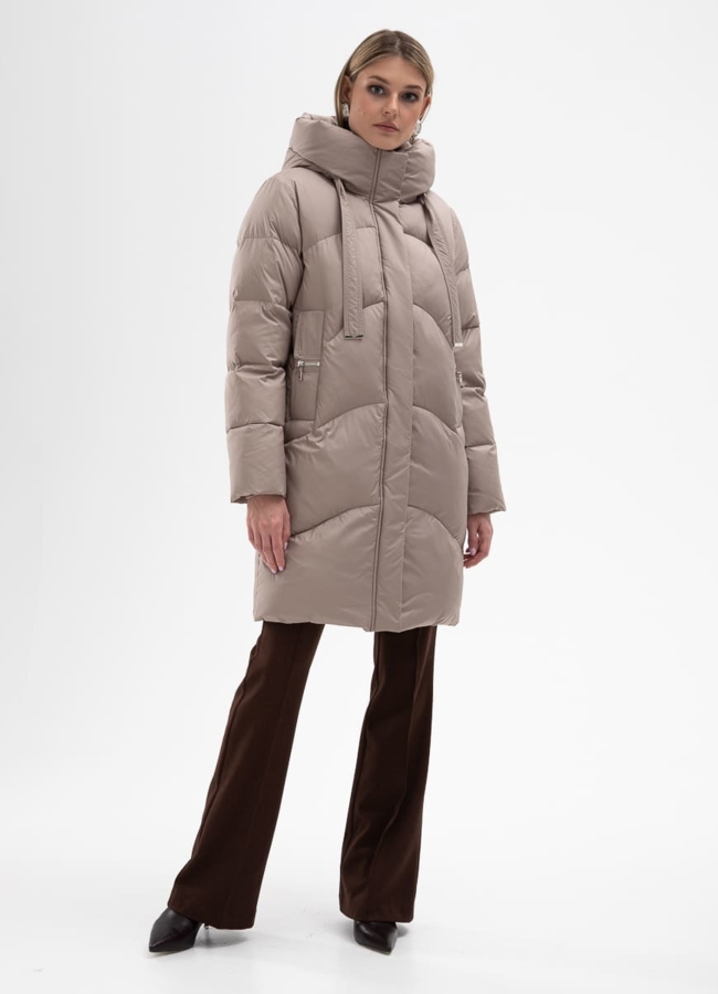 Женский пуховик  капюшоном модель № 31127 в кредит
