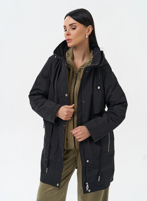 Плащ женский с капюшоном