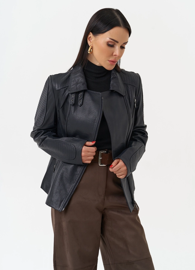 Куртка косуха из натуральной кожи модель № 10636 универмаг малина