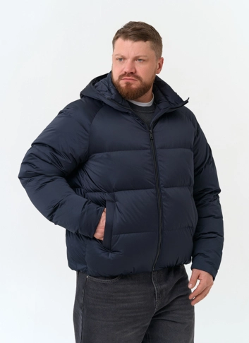 Мужской пуховик с капюшоном  фото