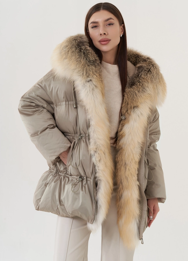 Пуховик женский с капюшоном  модель № 25939 в кредит