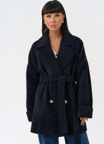 Женское полупальто с английским воротником