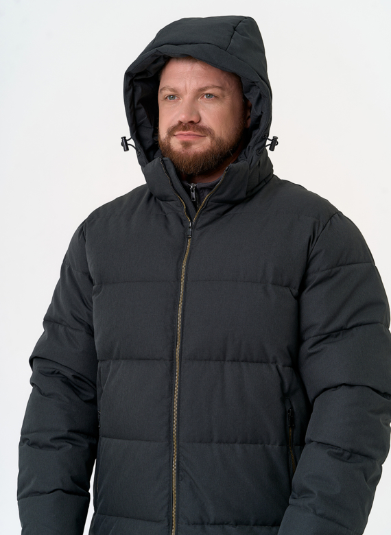 Мужской пуховик с капюшоном 
