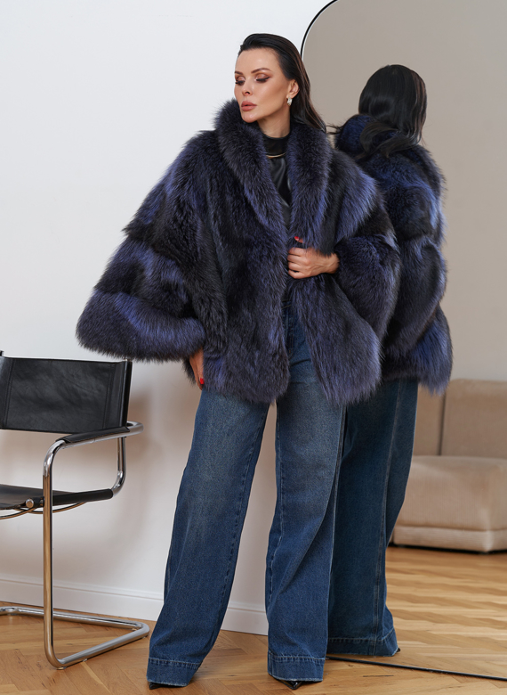 Шуба из енота летучая мышь