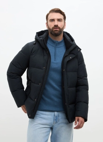 Мужской пуховик с капюшоном 