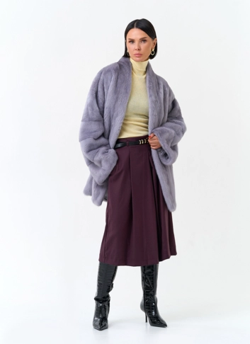 Женская шуба из меха норки фото