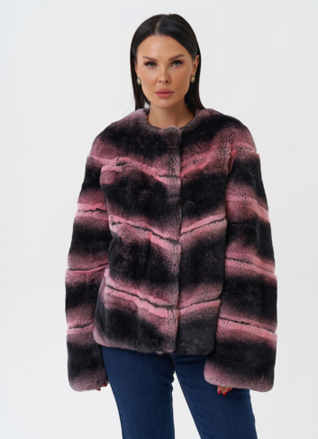 Короткая шуба из меха кролика