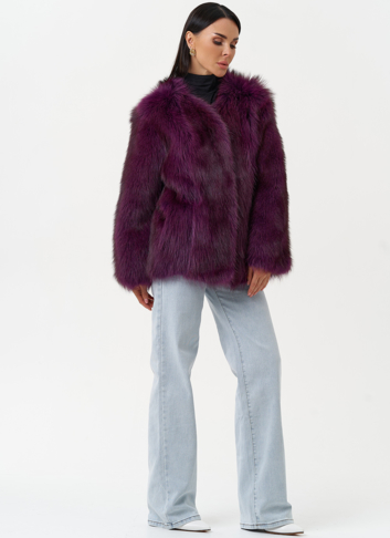 Женская куртка из меха канадского енота