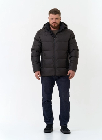 Мужской пуховик с капюшоном  фото