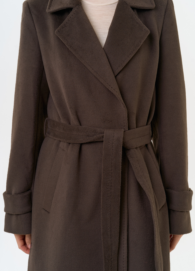 Женское пальто с английским воротником модель № 31559 универмаг малина